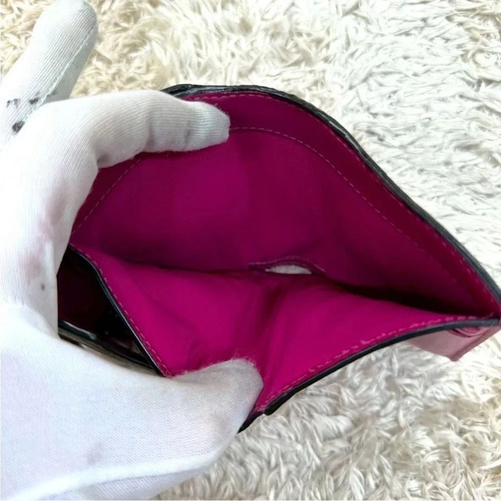 Dior Black Leather Wallet with Gold Accents